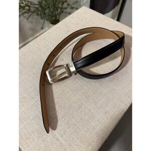 Lauren Ralph Lauren 33" thin vintage square buckle brown 90s y2k minimalist guc